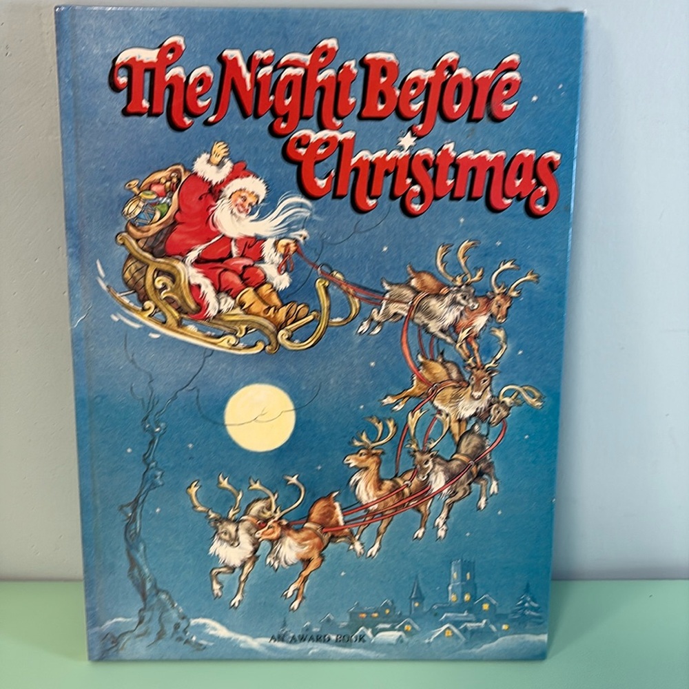 The Night Before Christmas Book, Kids Christmas Storybook, Santa Clause Book